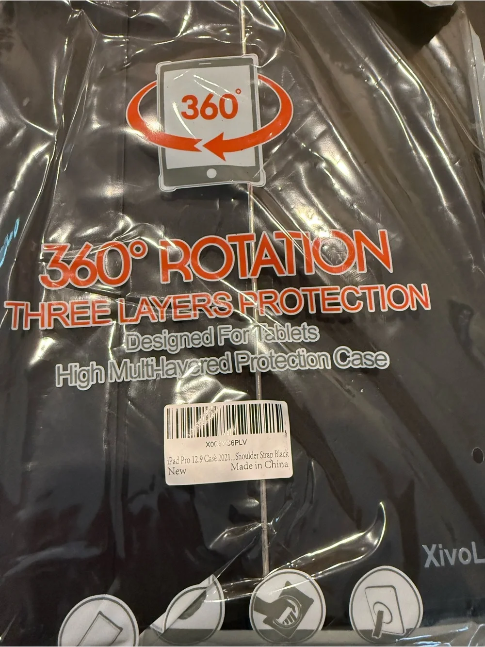 360° Rotation Tablet Case - Black